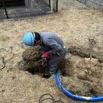 給水管の漏水修繕工事を行いました。